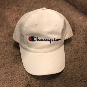 Unisex Champion White Hat
